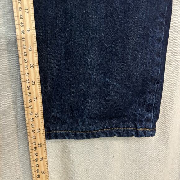 Lands End Traditional Fit Cropped Hipster Flannel Lined Denim Jeans Size 38 x 25 - Picture 6 of 9